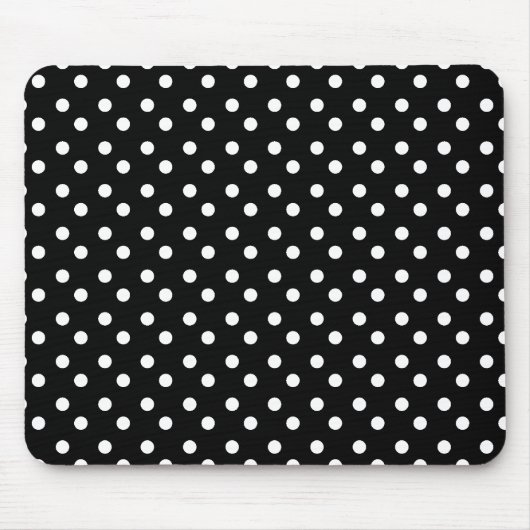 Schwarzweiss-Punkte Mousepad (Vorne)