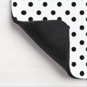 Schwarzweiss-Punkte Mousepad (Ecke)