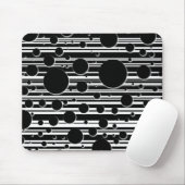 Schwarzweiss-Punkte und Streifen Mousepad (Mit Mouse)