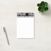 Schwarzweiss-Punkte und Streifen Post-it Klebezettel (Büro)