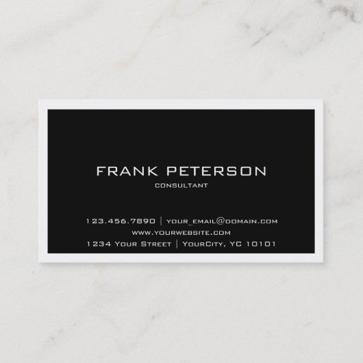 Schwarzweiss-QR Code-Berater Visitenkarte (Rückseite)