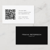 Schwarzweiss-QR Code-Berater Visitenkarte (Vorne/Hinten)
