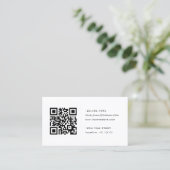 Schwarzweiss-QR Code-Berater Visitenkarte (Stehend Vorderseite)