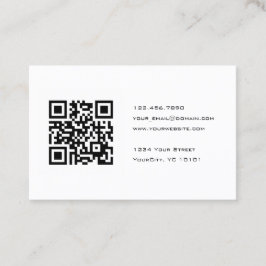 Schwarzweiss-QR Code-Berater Visitenkarte