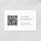 Schwarzweiss-QR Code-Berater Visitenkarte (Vorderseite)