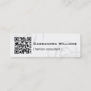 Schwarzweiss-QR CODE MiniVisitenkarten Mini Visitenkarte