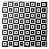 Schwarzweiss-Quadrat-Muster Fliese (Vorderseite)