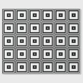 Schwarzweiss-Quadrate Geschenkpapier (Flach)