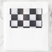 Schwarzweiss-Quadrate Rechteckiger Aufkleber (Tasche)