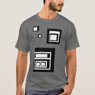 Schwarzweiss-Quadrate T-Shirt