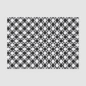 Schwarzweiss-Quadrate und Tupfen Seidenpapier (Vorderseite)