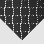 Schwarzweiss-Quatrefoil Seidenpapier (Detail)