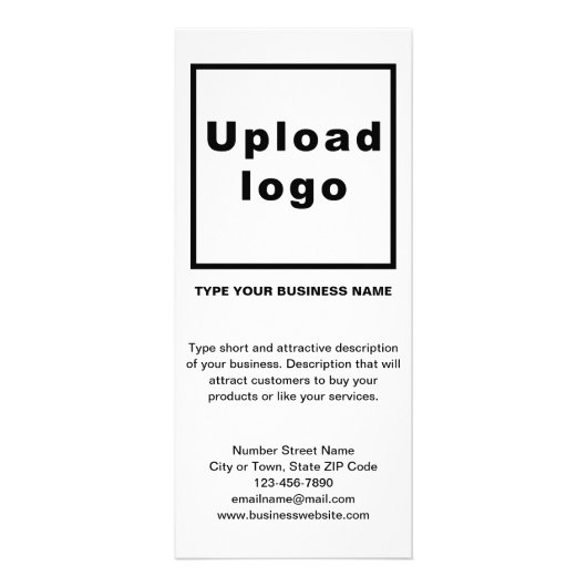 Schwarzweiß-Rack-Karte für Unternehmen Werbekarte (Vorne)