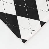 Schwarzweiss-Raute Fleecedecke (Ecke)