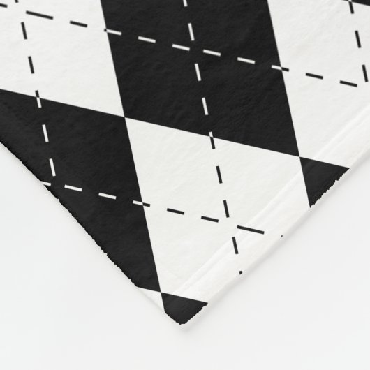 Schwarzweiss-Raute Fleecedecke (Ecke)