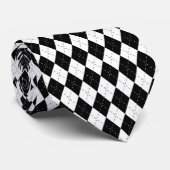 Schwarzweiss-Raute Krawatte (Gerollt)