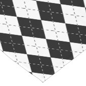 Schwarzweiss-Raute Kurzer Tischläufer (Ecke)