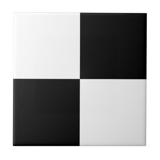 Schwarzweiss-Rechtecke Fliese (Vorderseite)