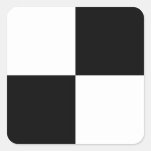 Schwarzweiss-Rechtecke Quadratischer Aufkleber