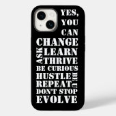 Schwarzweiß-Retro-Script Case-Mate iPhone Hülle (Rückseite)