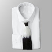 Schwarzweiss-Rindleder-Krawatte Krawatte (Gebunden)