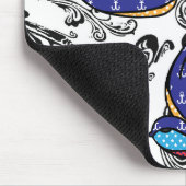 Schwarzweiss-Rolleschwalben Mousepad (Ecke)