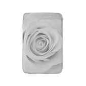 Schwarzweiß-Rosa-Blume Badematte (Vorderseite Vertikal)