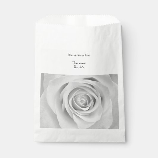 Schwarzweiß-Rosa-Blume Gesichtsbeutel Geschenktütchen (Vorderseite)