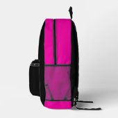 Schwarzweiß-Rosa-Monogramm Bedruckter Rucksack (Rechts)