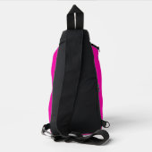 Schwarzweiß-Rosa-Monogramm Crossbody Bag (Rückseite)