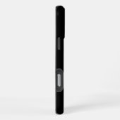 Schwarzweiß-Rosa-Monogramm iPhone Hülle (Rechte Seite)