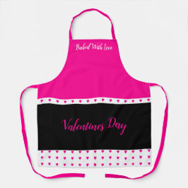 Schwarzweiß-Rosa Schürze