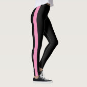Schwarzweiß-Rosa-Seite Leggings (Rechts)