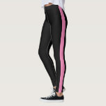 Schwarzweiß-Rosa-Seite Leggings<br><div class="desc">Stilvolles und modernes Legging mit einem hellrosa Seitenteil auf schwarzem Hintergrund. Exklusiv für Sie entworfen von Happy Dolphin Studio. Wenn Sie Hilfe oder passende Produkte benötigen oder eine Farbkombination gewollt haben,  kontaktieren Sie uns bitte über den Shop-Chat!</div>