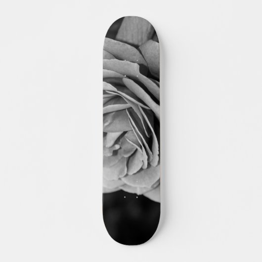 Schwarzweiss-Rose Skateboard (Vorne)