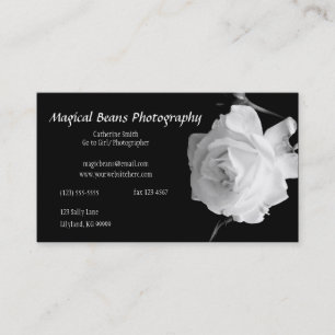 Schwarzweiss-Rosen-Profil-Geschäfts-Karte Visitenkarte