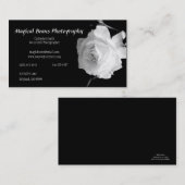 Schwarzweiss-Rosen-Profil-Geschäfts-Karte Visitenkarte (Vorne/Hinten)