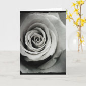Schwarzweiss-Rosen-Raum-Gruß-Karte Karte (Gelbe Blume)
