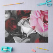 Schwarzweiss-Rosen verblassen Seidenpapier (Basteln)
