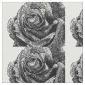 Schwarzweiss-Rosenmustermaterial Stoff (Nahaufnahme)