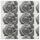 Schwarzweiss-Rosenmustermaterial Stoff (Muster)