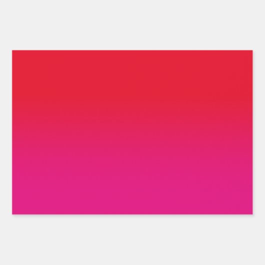 Schwarzweiß, Rot und Heiß Rosa Ombre Mix Geschenkpapier Set (Vorderseite 3)