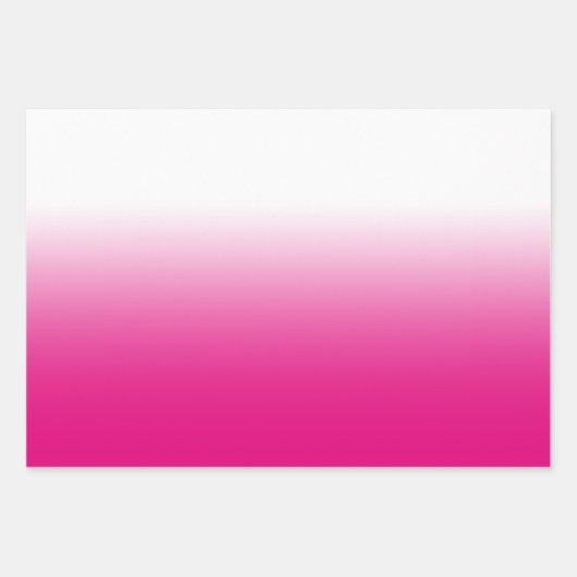 Schwarzweiß, Rot und Heiß Rosa Ombre Mix Geschenkpapier Set (Vorderseite)