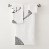 Schwarzweiss-Rotwild Badhandtuch Set (Insitu)