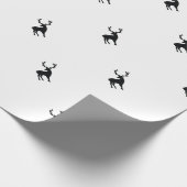 Schwarzweiss-Rotwild Geschenkpapier (Ecke)