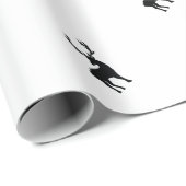 Schwarzweiss-Rotwild Geschenkpapier (Rolleneckpunkt)