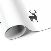Schwarzweiss-Rotwild Geschenkpapier (Rolleneckpunkt)