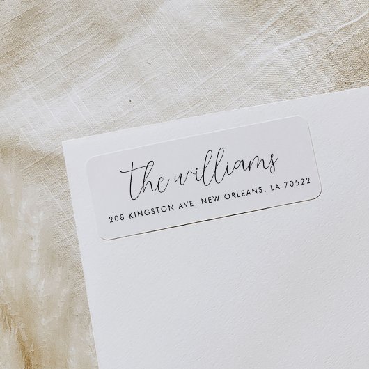 Schwarzweiß-Rücksendeadresse für moderne Skripte