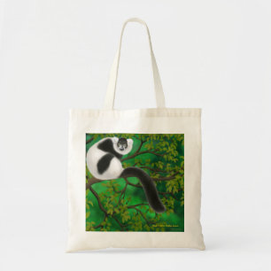 Schwarzweiss-Ruffed Lemur-Taschen-Tasche Tragetasche