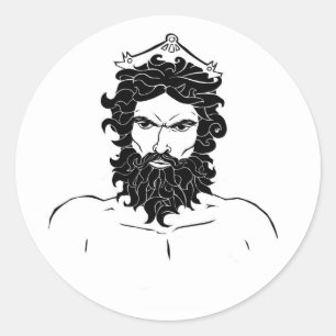 Schwarzweiß Runder Aufkleber